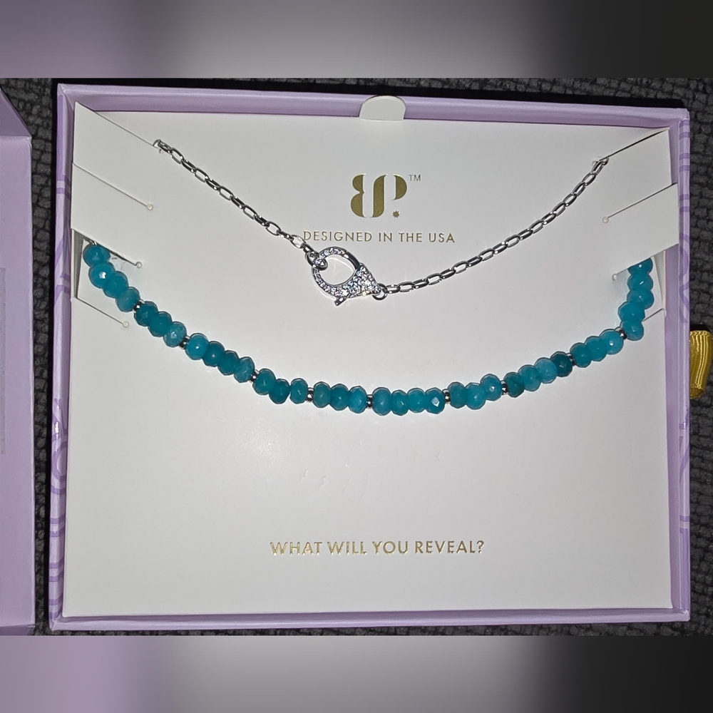 Elegant Blue Beaded Necklace